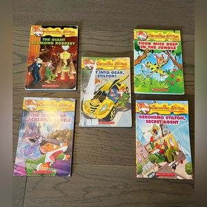 Geronimo Stilton kids books 4 EUC / 1 GUC